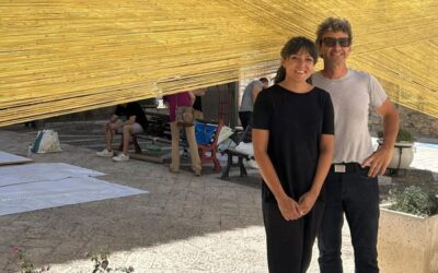 EcoArt Festival – terzo giorno. Gli artisti stanno lavorando per le loro insta…