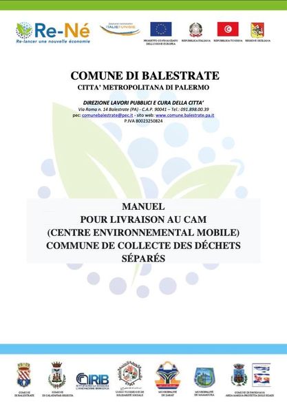 Grâce au projet Re-Né, la municipalité de Balestrate, chef de file, a mis en place le CAM (Centre environnemental mobile) pour la livraison des déchets différenciés, qui se trouve dans la zone adjacente à l’ancienne gare ferroviaire.